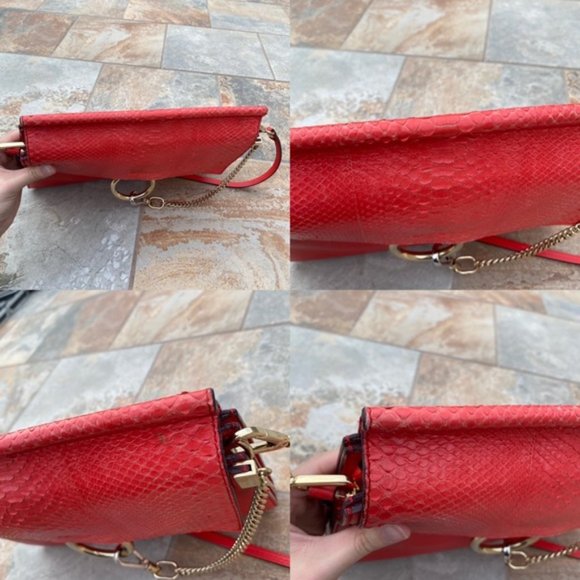 SOLD Chloe Medium Faye Python Crossbody Bag - Picture 7 of 13